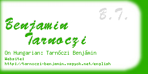 benjamin tarnoczi business card