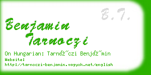 benjamin tarnoczi business card